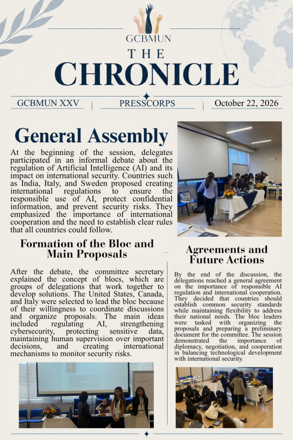 General Assembly - GCB MUN